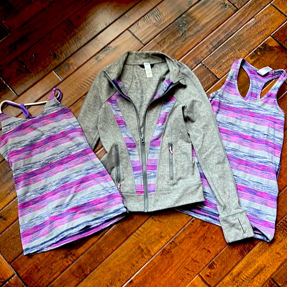 3 Piece Ivivva size 10 jacket and tank tops
